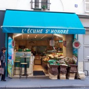 Store front at L'Ecume Saint-Honoré in Paris. Photo by alphacityguides.