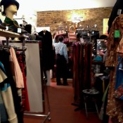 Vintage selection inside Hunky Dory Vintage in London. Photo by alphacityguides.