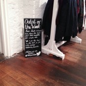 Signage inside Topman General Store in London. Photo by alphacityguides.