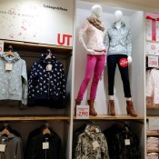 Fashion display inside Uniqlo in Tokyo. Photo by alphacityguides.
