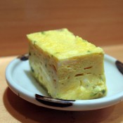 Tamago at Sushi Dai in Tokyo. Photo by alphacityguides.