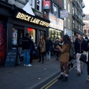 Brick Lane Cofffe and Brick Lane Beigel Bake in London. Photo by alphacityguides.