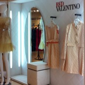 Red Valentino display inside Printemps in Paris. Photo by alphacityguides.