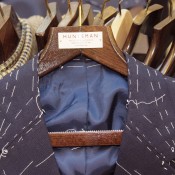 Bespoke suit at Huntsman under construction. Photo supplied by Huntsman.