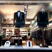 Window display at Kilgour on Savile Row in London. Photo by alphacityguides.