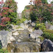 River in Sensoji Temple garden in Tokyo. Photo by alphacityguides.