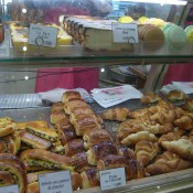 A selection of brioche breads by Gerard Mulot in Paris. 