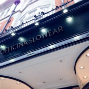 Store front at Officina Slowear in London. Photo by alphacityguides.