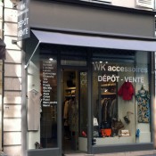 Store front at WK Dépôt-vente in Paris. Photo by alphacityguides.
