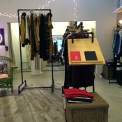 Books and clothing at American Two Shot in New York. Photo by alphacityguides.