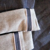 Inseam of Japanese selvage denim. 