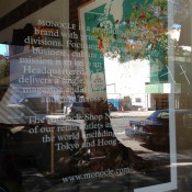 Store front at Monocle in New York. Photo by alphacityguides.