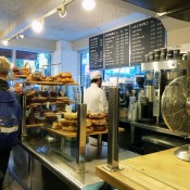 Coffee and pastry counter at Dean & Deluca in New York. Photo by alphacityguides.