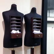 Italian accessories at Scabal on Savile Row in London. Photo by alphacityguides. 
