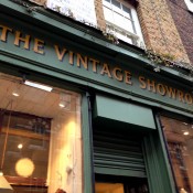 Store front at The Vintage Showroom in London. Photo by alphacityguides.