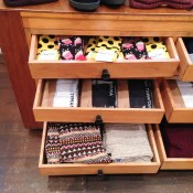 Sock accessories display inside Topman General Store in London. Photo by alphacityguides.