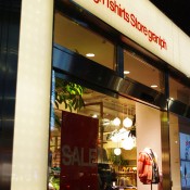 Store front at Design Tshirts Store graniph in Tokyo. Photo by alphacityguides.