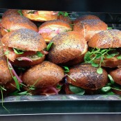 Sandwich display at Bouchon Bakery in New York. Photo by alphacityguides.