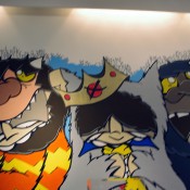 Wall mural inside Kicks Lab in Tokyo. Photo by alphacityguides.