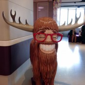 Lobby statue at Yotel in New York. Photo by alphacityguides.