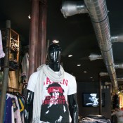 Fashion display inside Le temps des Cerises in Paris. Photo by alphacityguides. 