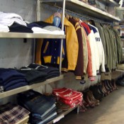 Mens wall display at Flying A in New York. Photo by alphacityguides.