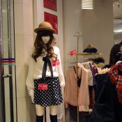 Women's display at Shibuya 109 in Tokyo, Japan 