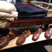 Shoe display at The Vintage Showroom in London. Photo by alphacityguides.