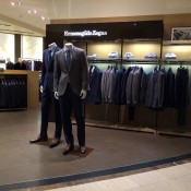 Ermenegildo Zegna suit display at Saks Fifth Avenue in New York. Photo by alphacityguides.