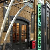 Sign at Old Spitalfields Market in London. Photo by alphacityguides.