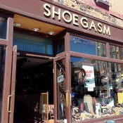Store front at Shoegasm in New York. Photo by alphacityguides.