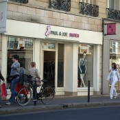 Store front at Paul & Joe Sister in Paris. Photo by alphacityguides.