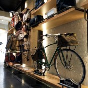 Bikes and bags at Shinola in New York. Photo by alphacityguides.