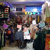 Japanese menswear inside Spinns Harajuku in Tokyo. 
