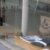 Window accessorie display at French Trotters in Paris. Photo by alphacityguides.