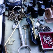 Vintage keys at Hell's Kitchen Market in New York. Photo by alphacityguides.