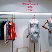 Vivienne Westwood Red Label fashion display at Harvey Nichols in London. Photo by alphacityguides.