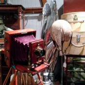 Antique camera at Henry Gregory in London. Photo by alphacityguides.