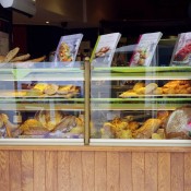 Bread and pastry counter at Eric Kayser in Paris. Photo by alphacityguides.