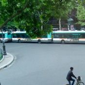 Buses in Paris. Photo by alphacityguides.