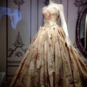 Ball gown exhibit at the V & A Museum in London. Photo by alphacityguides.