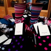 Printed Paul Smith socks at Fortnum and Mason in London. Photo by alphacityguides.