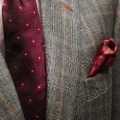 Lapel and tie from Gieves & Hawkes. Photo supplied by Gieves & Hawkes.