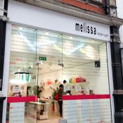 Store front at Melissa in London. Photo by alphacityguides.