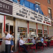 Patio at La Esquina Corner Deli in New York. Photo by alphacityguides.