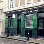 Store front at Labour and Wait in London. Photo by alphacityguides.