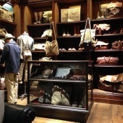 Fashion and accessory display and merchandising at RRL in New York. Photo by alphacityguides.