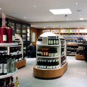 Wine and champagne room at Fortnum and Mason in London. Photo by alphacityguides.