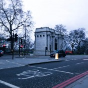 Marble Arch on Oxford Street in London. Photo by alphacityguides.