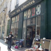 Store front at L’Atelier des Guillemites in Paris. Photo by alphacityguides.